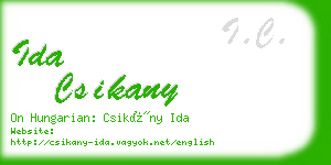 ida csikany business card